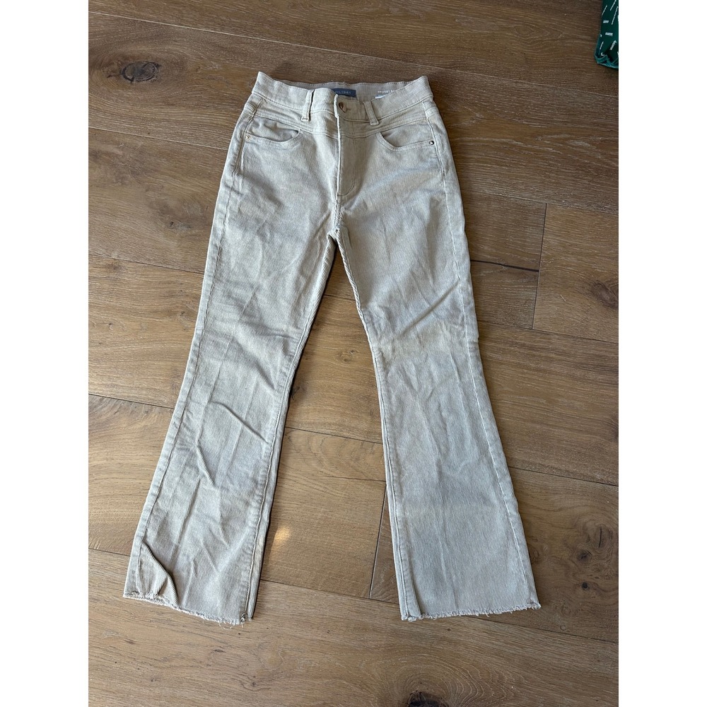 DL1961 Bridget Boot High Rise Instasculpt Corduroy Crop Pants Size 26 Tan